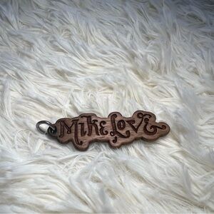 Wooden 'Mike Love' Keychain